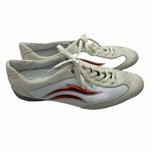 Tod's Sneakers Flame Side Lace Up Low Top Driving Shoe sz 39.5 / US 9